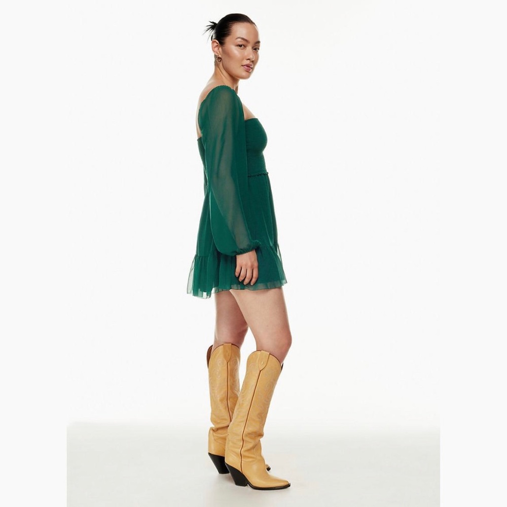 Aritizia Wilfred Tempest Mini Dress - Aventurine Green (NWT, Size L) - Picture 7 of 12